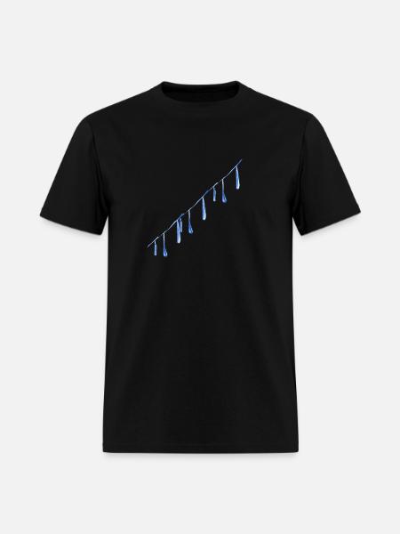 water drop line water - Men's T-Shirt - black
