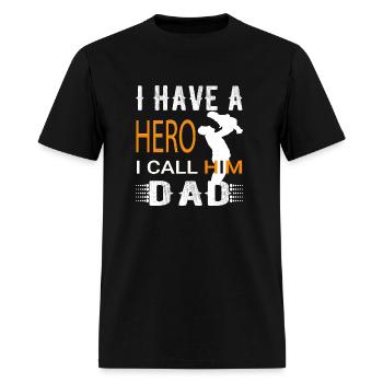 HERO DAD - Men's T-Shirt - black - Front - Jose (178cm)