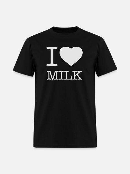I LOVE MILK - Men's T-Shirt - black