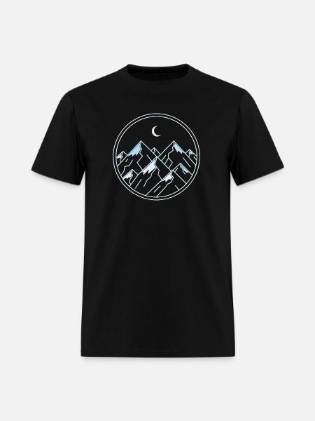 Moonlit Ice Alpine Peak - Men's T-Shirt - black