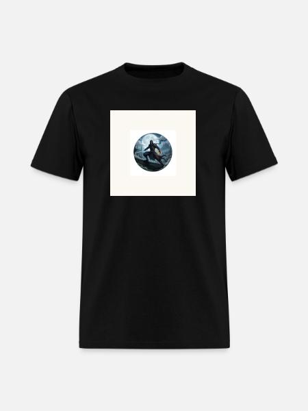 Moonlit Shadow Ninja Circle - Men's T-Shirt - black