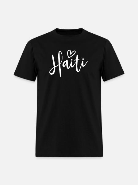 Haiti Heart Women's Love Haiti - Men's T-Shirt - black