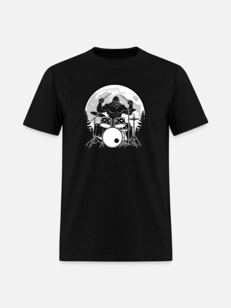 Bigfoot Drummer - Men's T-Shirt - black