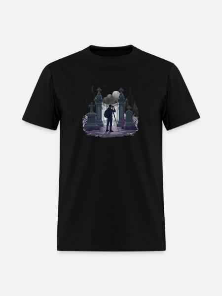Gothic Cemetery Gate Photographer - Men's T-Shirt - black