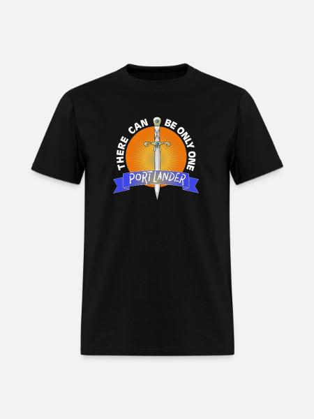 Portlander Sun Sword Emblem - Men's T-Shirt - black