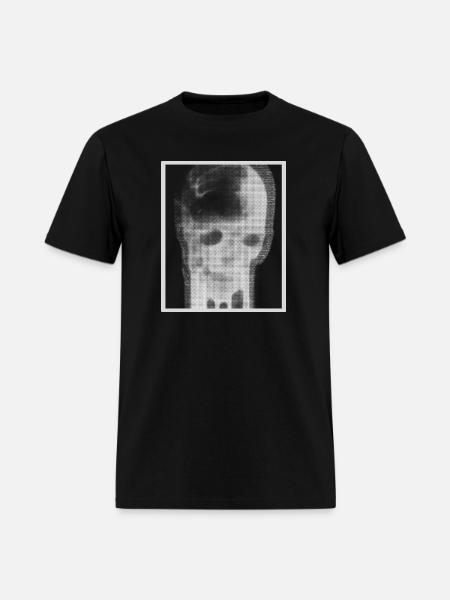 Monochrome Skull Halftone - Men's T-Shirt - black