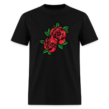 Red roses - Men's T-Shirt - black - Front - Jose (178cm)