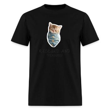 Rescued and Treasured - Men's T-Shirt - black - Front - Jose (178cm)