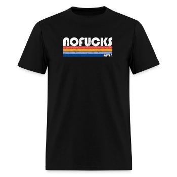 Retro Style No Fucks Given - Men's T-Shirt - black - Front - Jose (178cm)