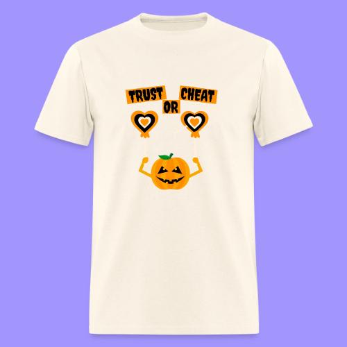 Trust Or Cheat Candies Halloween Spooky Pumpkin - Men's T-Shirt
