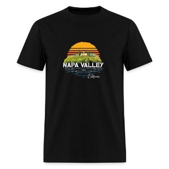 Vintage Napa Valley Winery California Souvenir - Men's T-Shirt - black - Front - Jose (178cm)