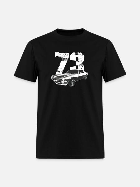 1973 Camaro Z28 Front Three Quarter View Silhouett - Men's T-Shirt - black