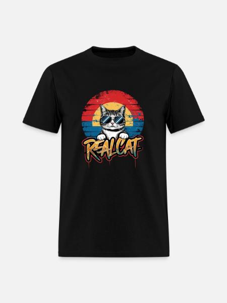 Real Cat 1 - Men's T-Shirt - black