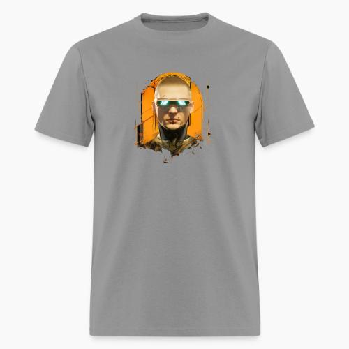 palnoch cyberpunk human head artwork - Men's T-Shirt