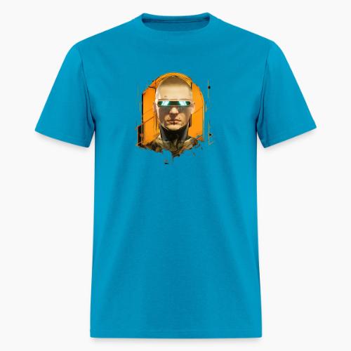 palnoch cyberpunk human head artwork - Men's T-Shirt