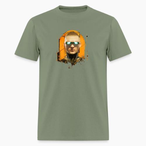 palnoch cyberpunk human head artwork - Men's T-Shirt