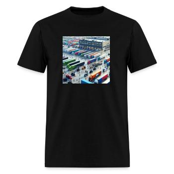 Big Trucking Company - Men's T-Shirt - black - Front - Jose (178cm)