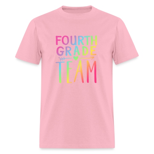 Fourth Grade Team Neon Rainbow Teacher T-Shirts - Men's T-Shirt