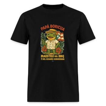 Papa Boricua - Men's T-Shirt - black - Front - Jose (178cm)