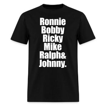 NEW EDITION RONNIE BOBBY RICKY MIKE RALPH JOHNNY - Men's T-Shirt - black - Front - Jose (178cm)