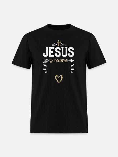 Jesus & Drums - Jesus - Men's T-Shirt - black