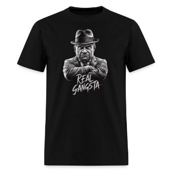Gangsta réel - T-shirt Homme - noir - Devant - Jose (178cm)