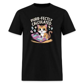 Purr-fectly Calculated - Men's T-Shirt - black - Front - Jose (178cm)