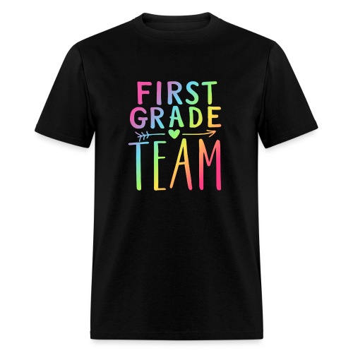 First Grade Team Neon Rainbow Teacher T-Shirts - Men's T-Shirt