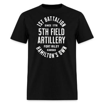 1st Battalion 5th Field Artillery Hamiltons - Men's T-Shirt - black - Front - Jose (178cm)
