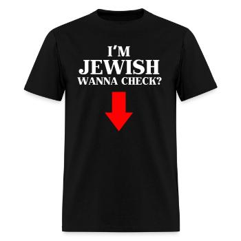 I'm Jewish Wanna Check - Men's T-Shirt - black - Front - Jose (178cm)