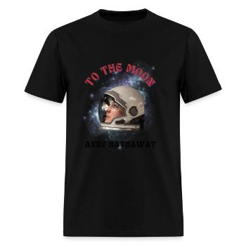 Vintage Anne Hathaway To the moon men women gift - Men's T-Shirt - black - Front - Jose (178cm)