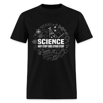 science Atom - Men's T-Shirt - black - Front - Jose (178cm)
