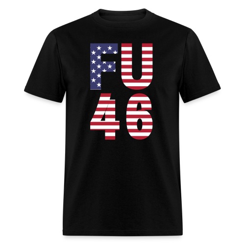 FU 46 | USA Stars and Stripes Font - Men's T-Shirt