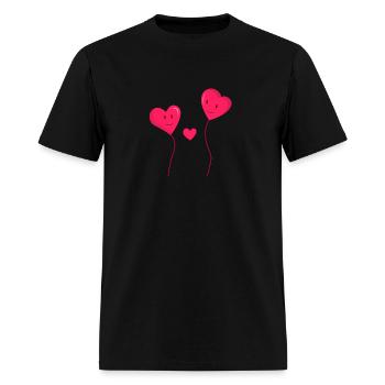 Attractive balloon and love - Men's T-Shirt - black - Front - Jose (178cm)