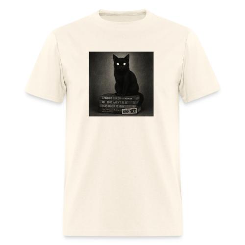 Cat on Banned Books - Men's T-Shirt