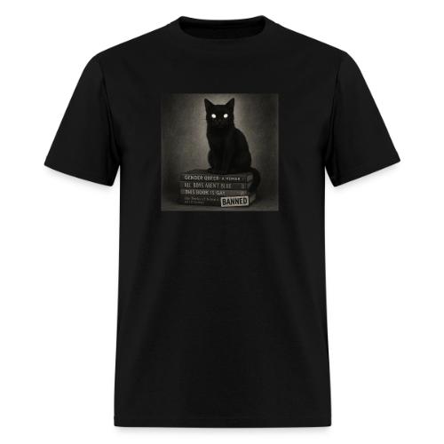 Cat on Banned Books - Men's T-Shirt