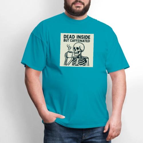 Skeleton Sipping Coffee - Men's T-Shirt