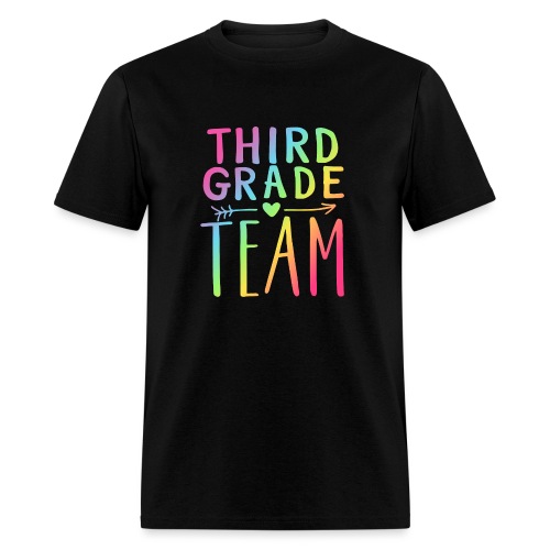 Third Grade Team Neon Rainbow Teacher T-Shirts - Men's T-Shirt