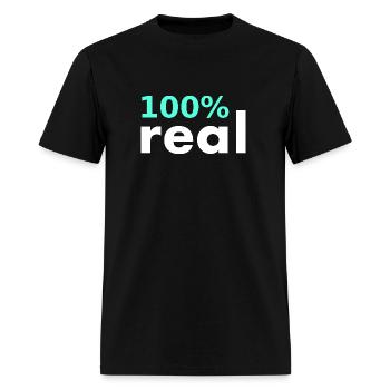 100% real 100 Percent authentic - Men's T-Shirt - black - Front - Jose (178cm)