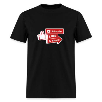 Subscribe like and share - Men's T-Shirt - black - Front - Jose (178cm)