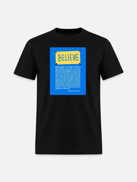 Believe Lasso Quotes - Men's T-Shirt - black