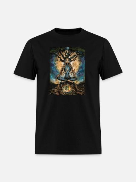 Tree Of Life Meditation - Men's T-Shirt - black