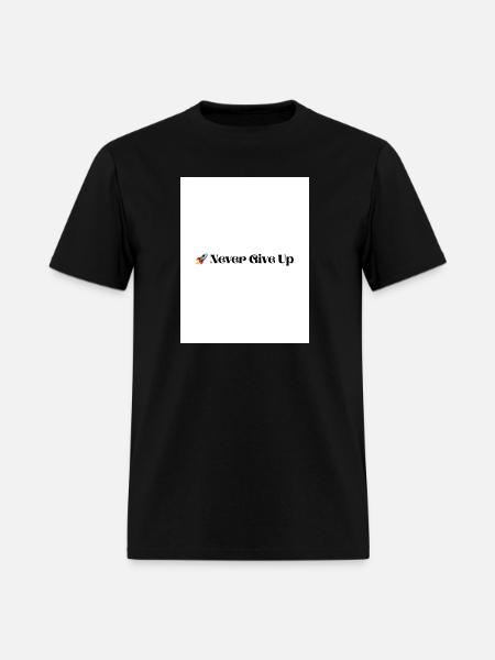 Never Give Up - Men's T-Shirt - black