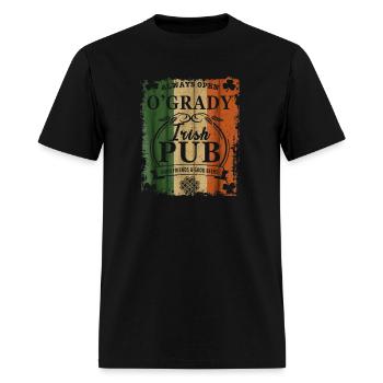 O'GRADY Irish Pub Good Friends & Beers Shirt I - Men's T-Shirt - black - Front - Jose (178cm)