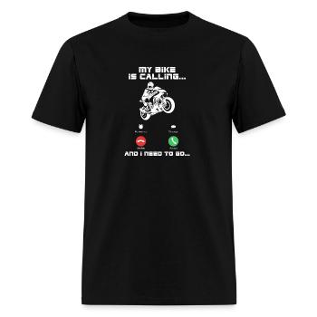 My Bike Is Calling - Men's T-Shirt - black - Front - Jose (178cm)