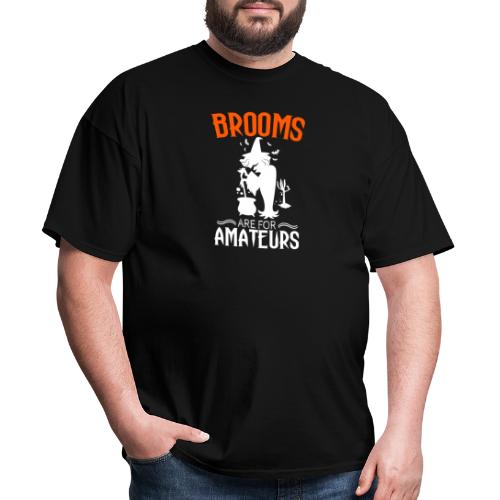 Brooms Are For Amateurs Funny Halloween Tardis - Men's T-Shirt