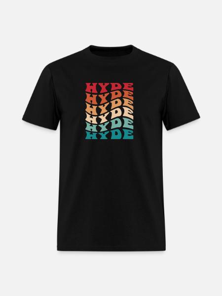 Funny Personalized Hyde Name Themed Apparel - Men's T-Shirt - black