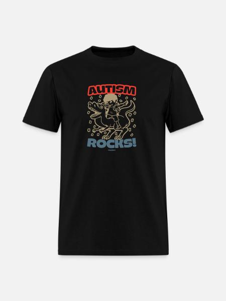 Autism rocks - Men's T-Shirt - black
