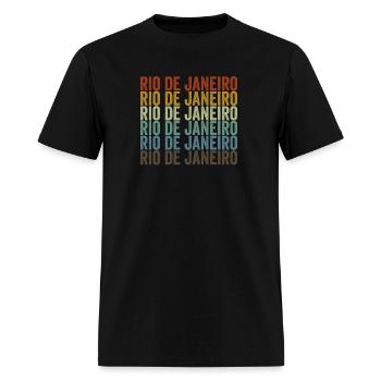 Rio de Janeiro Brazil Retro Vintage - Men's T-Shirt - black - Front - Jose (178cm)