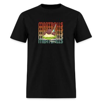 Retro Meatballs - Men's T-Shirt - black - Front - Jose (178cm)